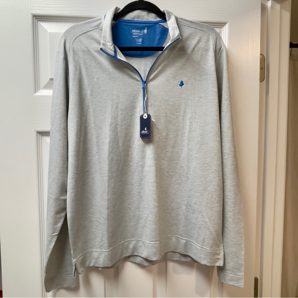 Johnnie-O Brewer Performance 1/4 Zip Pullover Long Sleeve Golf Shirt UPC 50